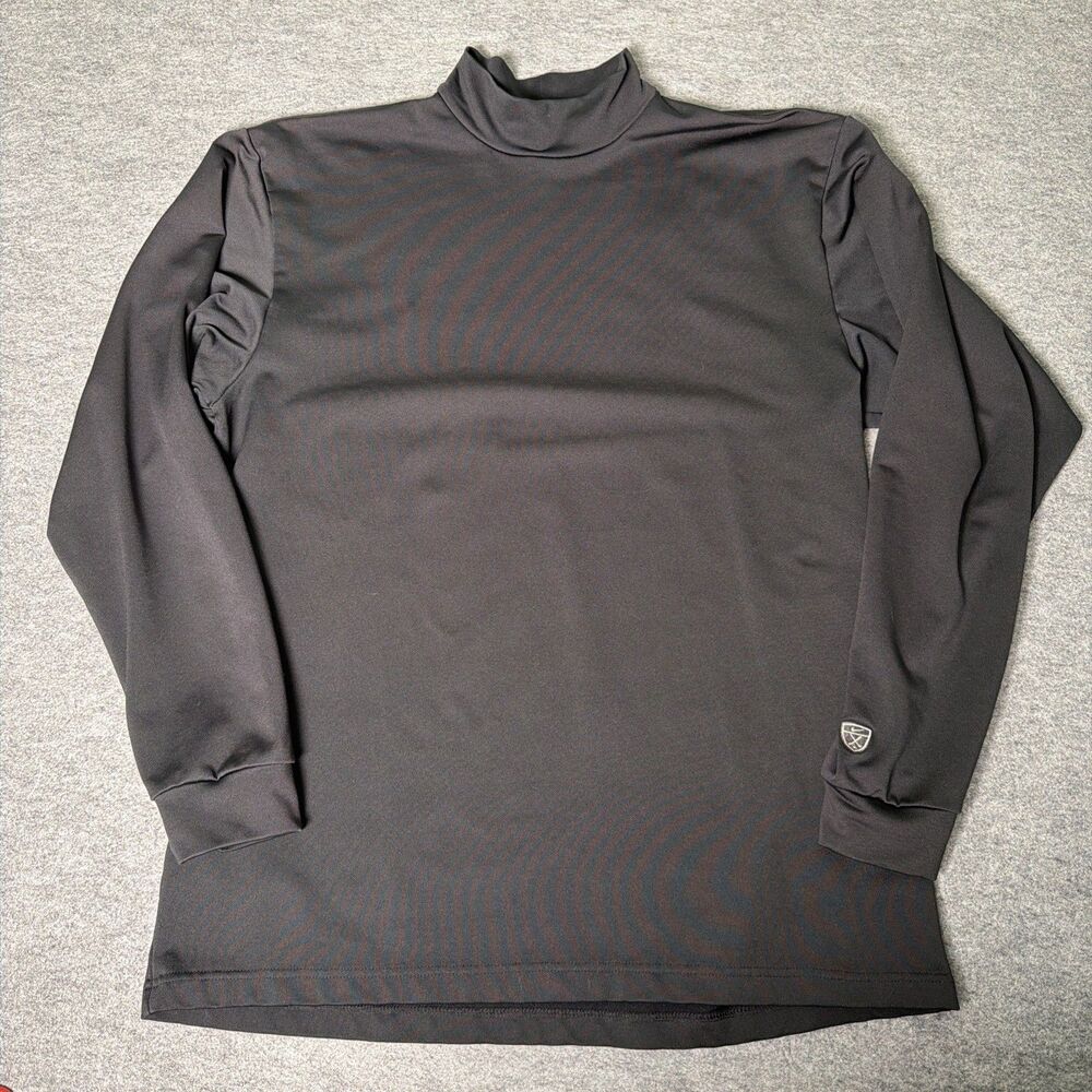 Nike Tiger Woods Pullover Mens Large Black Mock Neck Long Sleeve Golf